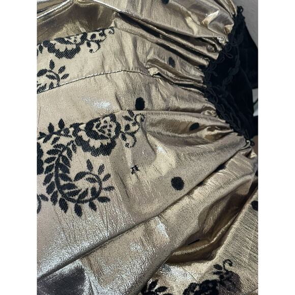 Jessica McClintock Black and Gold Prom Dress - Picture 5 of 6